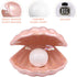 Portable LED Pearl Shell Nightlight - Pink Desktop Lamp for Home Decor