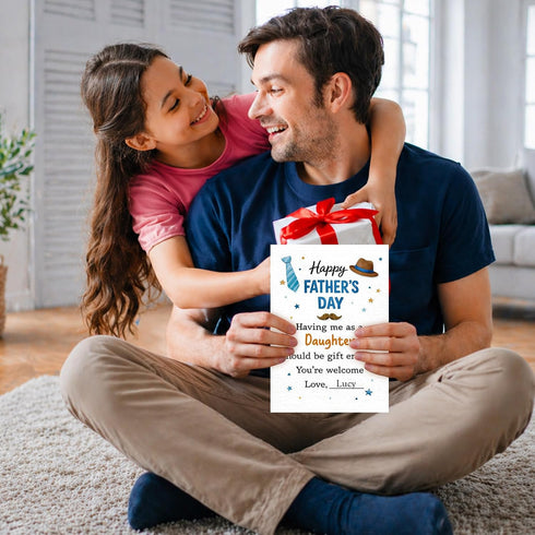 Funny Fathers Day Card for Dad from Daughter Personalized Fathers Day Card Gifts for Papa Dad from Sweet Heart Daughter