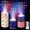 Baquler 3 Pcs Independence Day Flameless Projector Candle with Remote Timer -