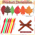 Geyee 24 Pack Fall Leaves Sticky Notepad Set - Autumn Leaf Shaped Sticky Notes with Pen for Kids and Office