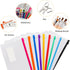 EOOUT 32pcs Poly Zip Envelope, Reusable Envelopes, Pencil Case Bulk, Bill Bag, 9'' x 4.7'', A6 Size, 10 Colors