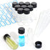 10PCS 4ml Clear Glass Vials with Screw Caps and PE pad, Leak-Proof Liquid Storage Empty Vials with Droppers