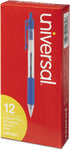 Universal Comfort Grip Ballpoint Pen, Retractable, Medium 1 Mm, Blue Ink, Dozen