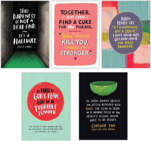 Em & Friends Empathy Postcard Book - 20 Postcards (2 Each of 10 Styles), 5 x 7-inches