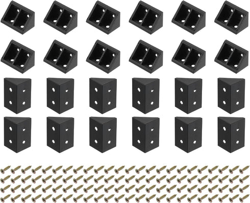uxcell 30Pcs 90 Degree Plastic Corner Braces, 19x32x19mm Nylon Shelf Right Angle