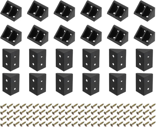 uxcell 30Pcs 90 Degree Plastic Corner Braces, 19x32x19mm Nylon Shelf Right Angle