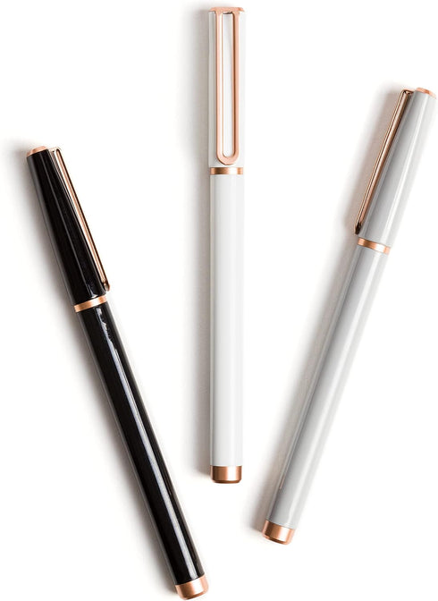 U Brands Classic Catalina Felt Tip Pens - Office Supplies, Medium Point 1.0mm, Soft Touch Barrel with Rose Gold