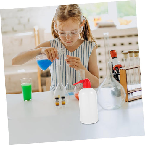 2 pcs Narrow Mouth Wash Bottle with Graduation Plastic Laboratory Washing Bottle Angled Head Design for Precise Fluid