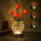 Tulip Crystal Flower Lamp Touch Lamp,Rechargeable Cordless Table Lamp, 3-Colour Infinitely Dimming