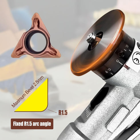 Indexable Inserts for Mini Pneumatic Chamfering Machine, 10 Pcs R-Angle Carbide Turning Inserts