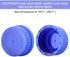 Patelai 4 Pieces Borosilicate Glass Round Media Storage Bottles, 250 ml with GL45 Blue Screw Cap for Lab Liquids