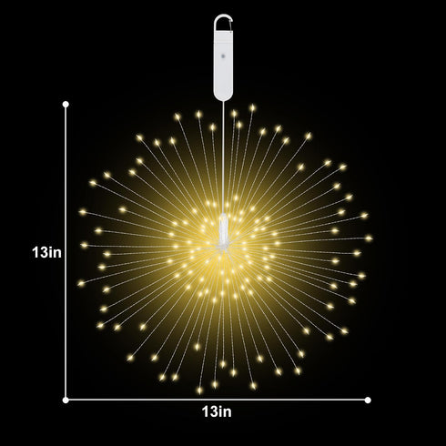 Dofulay 120 8 2 Pack Outdoor Lights Firework LED Waterproof Modes with Remote Wedding Decorative Hanging Lights