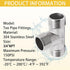 Tee Pipe Fittings 304 Stainless Steel Tee, 3/4" x 3/4" x 3/4" Male NPT Thread Adapter, 1 Pack
