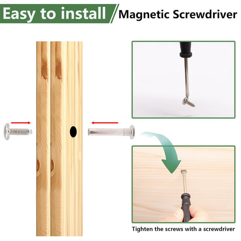130PCS M4 (65Set) Furniture Joint Connector Bolt & Cap Nut Kit, Furniture Screw Bolts Cabinet Panel Connector Binding