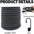 ZHFLMY 30ft Roll Black 5/16in Bungee Cord, Dacron Polyester Elastic Tie Downs - Heavy Duty for Various Applications