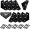 CMLY Corner Brackets, 10Pcs 38mm x 38mm, Black Steel, Triangle Shelf Brackets, Corner