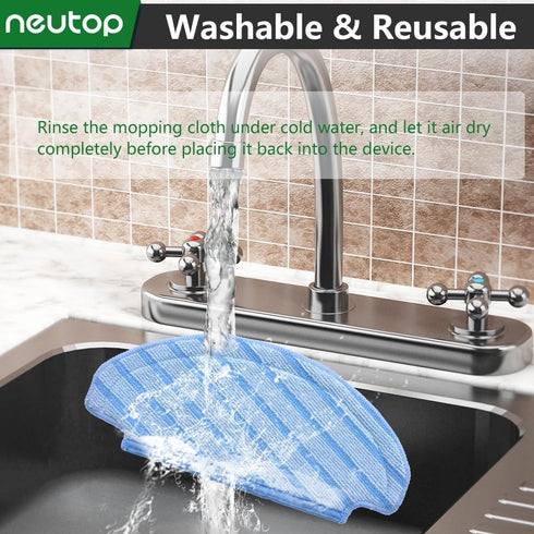 neutop Replacement Washable Mopping Pads for Ecovacs Deebot T8, T8+, N8, N8 Pro, 8-Pack Robot Vacuums
