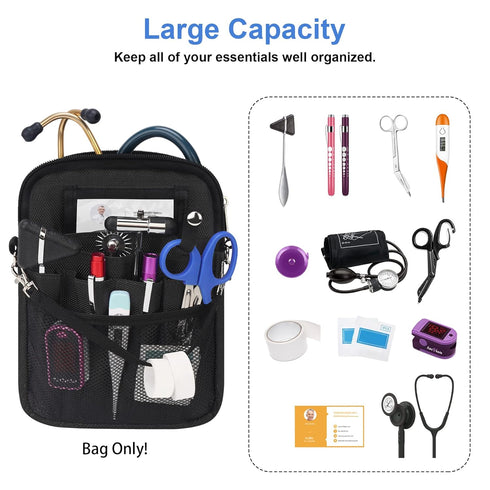 Pack BOVKE Nurse Fanny with Medical Gear Pockets, Tape Holder, Medical Bag Nurse Waist Pouch Organizer with Utility