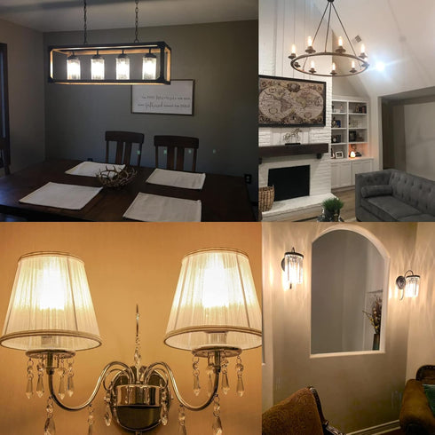 T10 LED Bulbs, 40 Watt Equivalent, 4W Dimmable Edison Tubular Light Bulb, E26 Medium Base, 2700K, 2 Pack