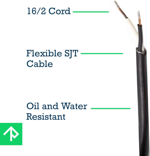 Rebuild Skills Replacement Power Tool Cords for Drills, Sanders, Grinders, 8' ft, 16/2 for Various Appliances