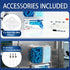SEANADO Acrylic Disposable Glove Box Face Mask Dispenser Holder Triple Glove Rack Hairnet Tissue Napkin Dispenser