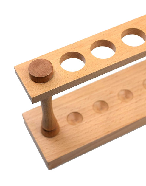 EISCO Wooden Test Tube Rack, Holds 12 Tubes up to 22mm Diameter, Test Tube Holder, Spice Rack