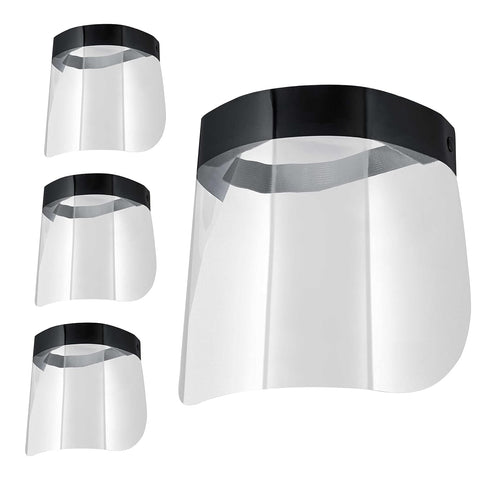 Salon World Safety Black Face Shields - Ultra Clear Protective Full Face