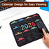 Ryetvok 2026 Calendar Mouse Pad, Non-Slip Rubber Base Desk Mat with Stitched Edge, Smooth Surface Mousepad for Office