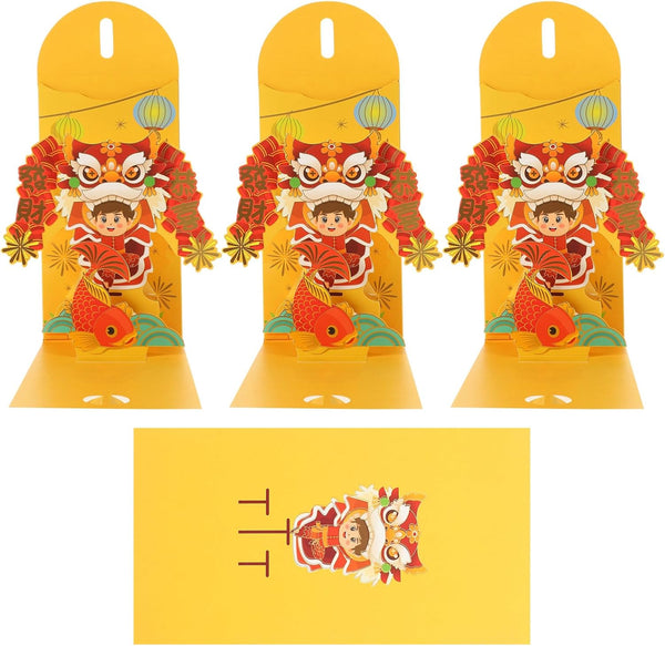 Gadpiparty Red Chinese Envelopes, 2024 Year of the Dragon Red Packets, Lucky Money for Spring Festival