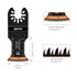 6pcs Curved Japanese Tooth Oscillating Saw Blades Set, Standard & Extra-Long Reach for Clean Cut Wood, Plastic
