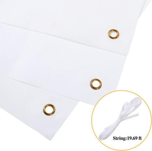 Zonon Large Blank Banners and Signs, Polyester Oxford Cloth Sublimation Banner with Hanging Rope for Indoor Outdoor DIY