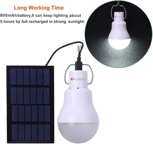 Bulb Bulbs Solar Powered Light Led Solar Lights Camping Lamp Emergency Light Solar Lamp for Home Shed Patio Garden