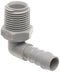 Tefen 12256910083 Nylon 66 Hose Fitting, 90 Degree Elbow Adapter, Gray, 5/8" Hose ID