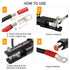 68pcs Battery Cable Ends, 1/0 AWG 1 AWG 8 AWG Tinned Copper Lugs, Heavy Duty Wire Ends with Heat Shrink Tube
