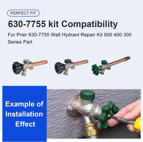 630-7755 Wall Hydrant Repair Kit for Prier Faucet 300, 400, 500 Series Parts