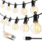 Outdoor String Patio Lights, 25FT 12 LED Patio Lights Waterproof, Connectable Shatterproof