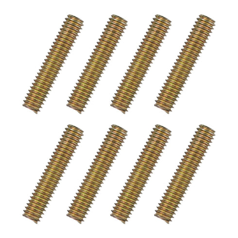 uxcell 8pcs Fully Threaded Rods 5/16x1-1/2" Carbon Steel All Thread Studs for Furniture Garden Railing Assembly