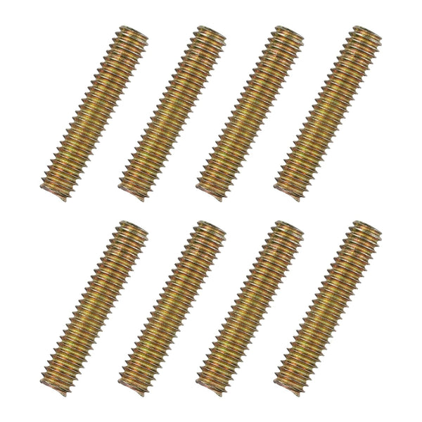 uxcell 8pcs Fully Threaded Rods 5/16x1-1/2" Carbon Steel All Thread Studs for Furniture Garden Railing Assembly