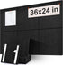 Large Cork Board Substitute - 36"x24" Bulletin Board - 6 Pack Black Felt Board for Home & Office Wall Decor