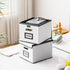 Huolewa Portable Leather File Organizer Boxes with Lids, Collapsible File Folder Organizer Boxes, Decorative Small
