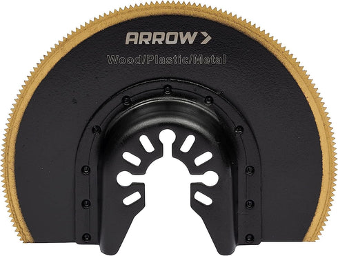 Arrow OSC35CA Titanium Coated Bi-Metal Oscillating Tool Radial Saw Blade - 3-1/2 Inch for Woodworking, Drywall, PVC,