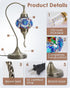 Yarra-Decor Turkish Moroccan Mosaic Table Lamp with Bronze Base, Handmade Tiffany Mosaic Glass Bedside Lamps