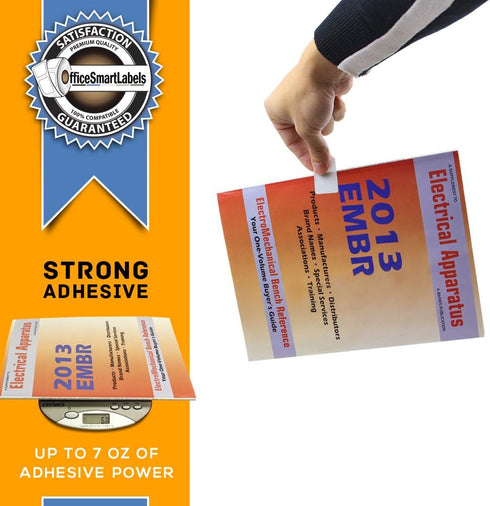 OfficeSmartLabels - 1" x 1-1/2" Book Spines Labels, Compatible with 30347 (6 Rolls, 750 Labels/Roll)