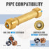 SUNGATOR 1/2 Inch Slip Coupling, Push Fit Repair Plumbing Fittings, No Lead Brass PEX Fittings (2-Pack)
