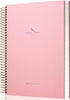 Meeting Notebook for Work with Action Items, 210 Pages, Meeting Planner Organizer for Office, A4 Pink