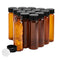 15 PCS 40ML Amber Small Liquid Sample Glass Vials with Screw Caps, Leak-Proof Vial for Lab, Essential Oil