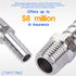 LTWFITTING Bar Production Stainless Steel 316 Barb Fitting Coupler/Connector 3/8" Hose ID x 1/4" Male NPT (Pack of 5)