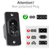 PNGKNYOCN IEC320 C8 2-Pin Male Plug Power Socket Connector, AC 250V 2.5A Screw Mount Adapter (6-Pack)