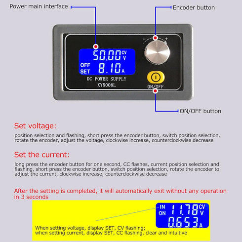 DC Power Supply, Variable DC6.0-55V 8A 400W Adjustable Switching Regulated Power Supply