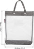 PATIKIL Nylon Document Bag with Handle, Mesh Transparent Handbag for Office Business, Gray